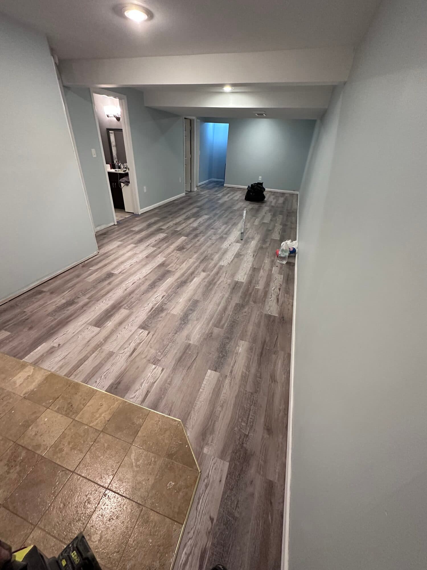 Basement LVP flooring