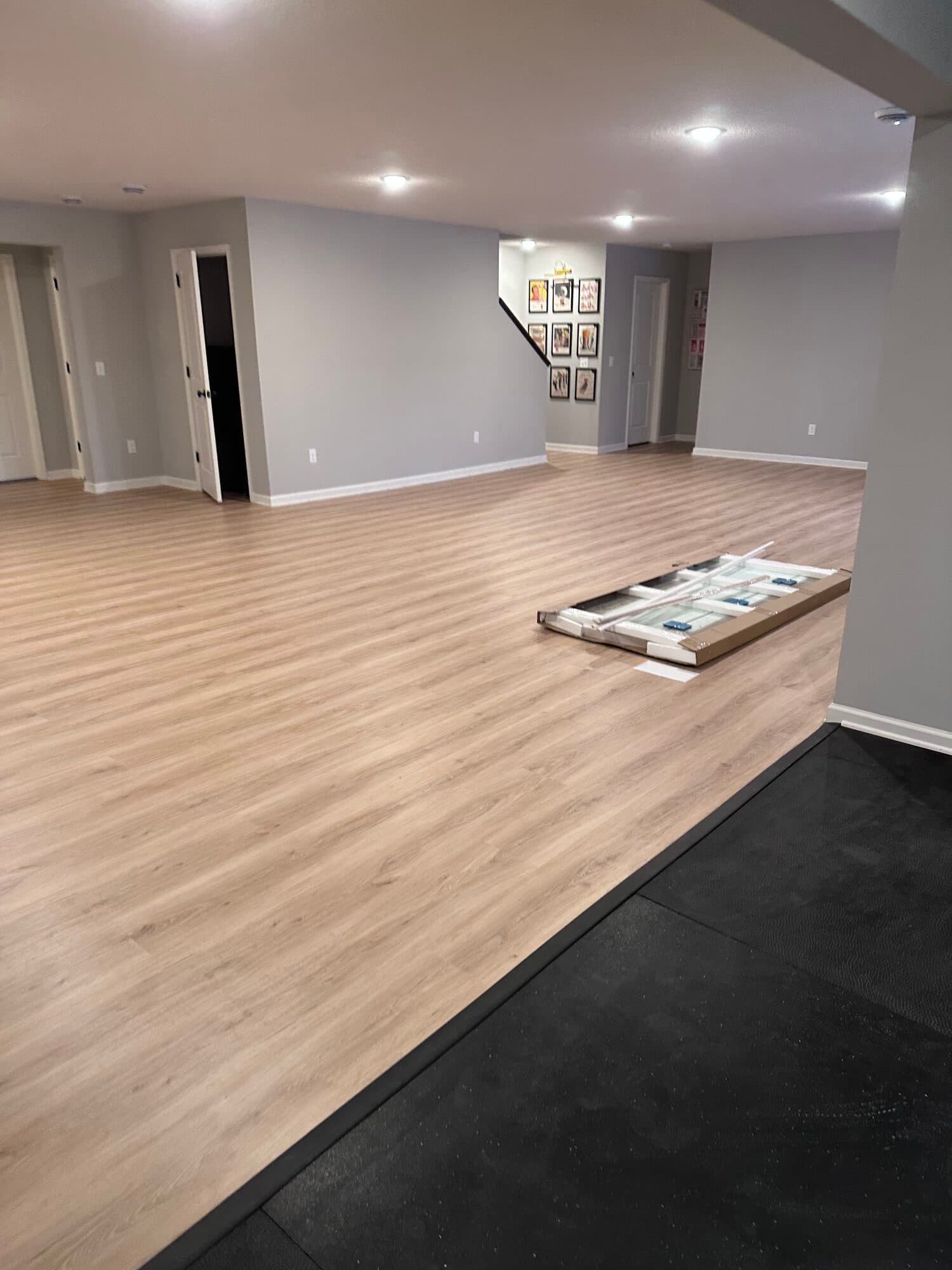 Basement laminate install