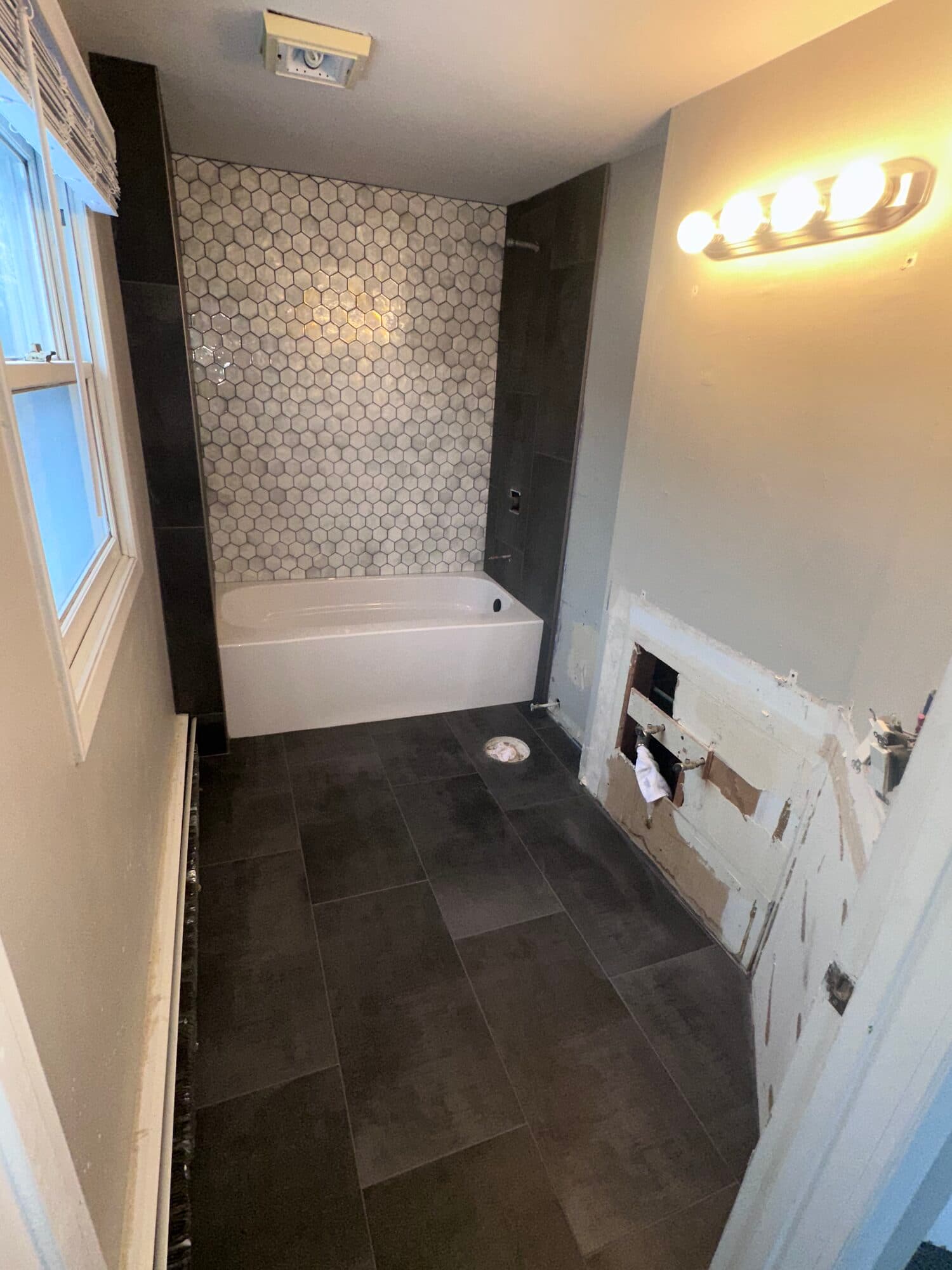 Bathroom tile installation
