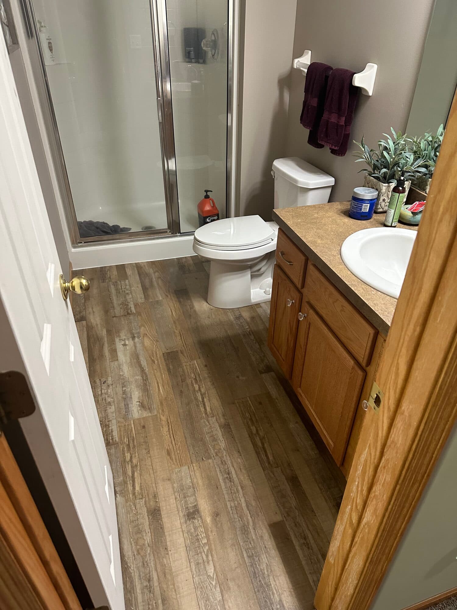 Bathroom tile installation