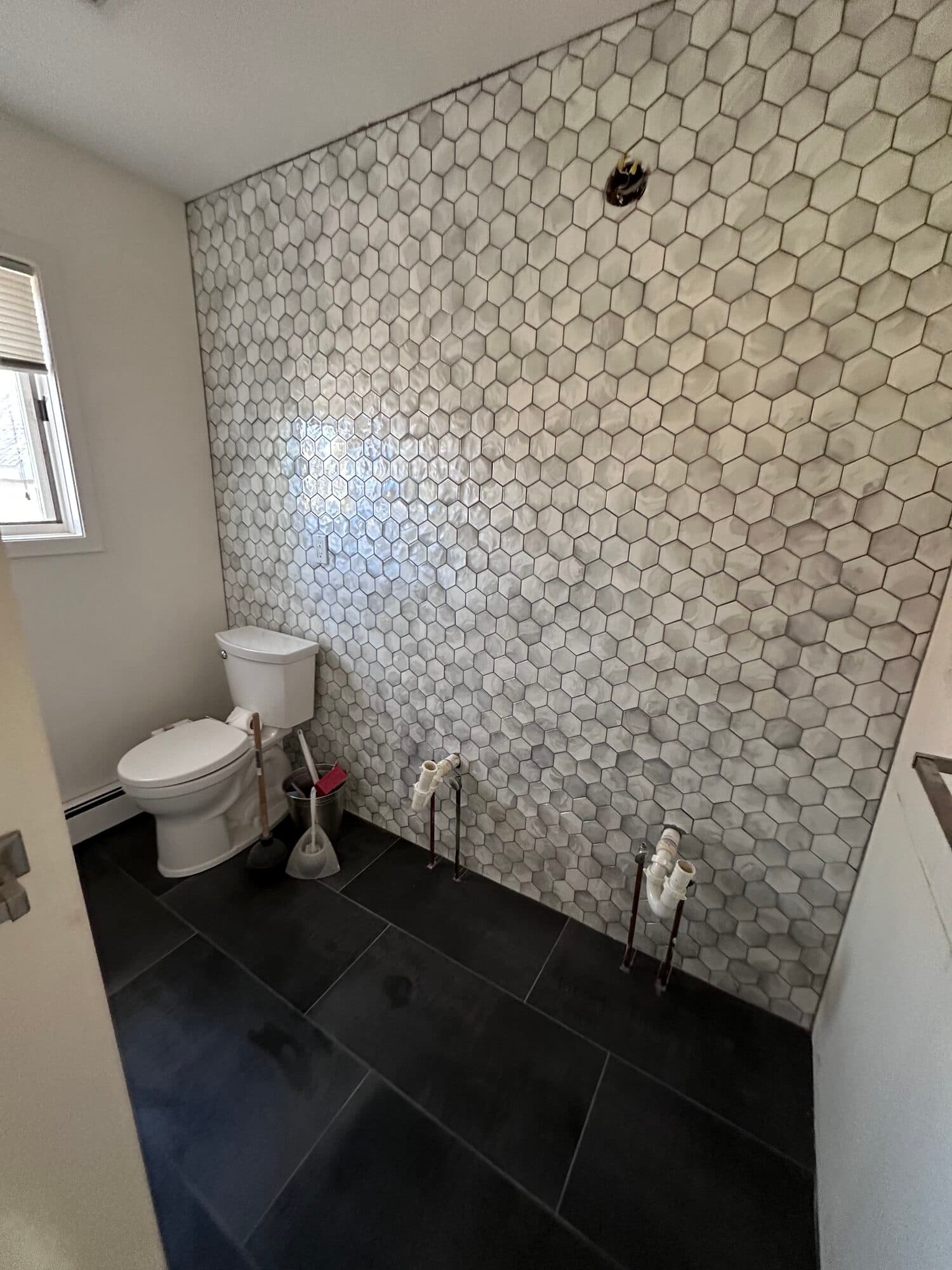 Tile floor installation